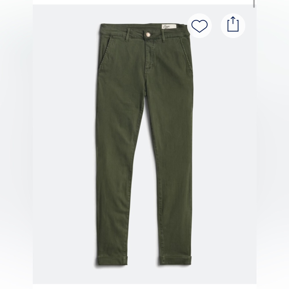Cosmic Blue Love Olive Skinny Pants